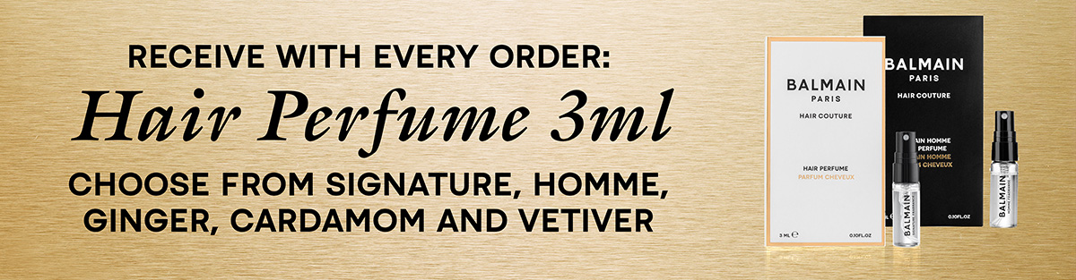 Free 3ml Hair Perfume with every order.